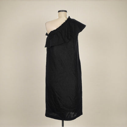 One-Shoulder Black Dress (Size 6) image 1
