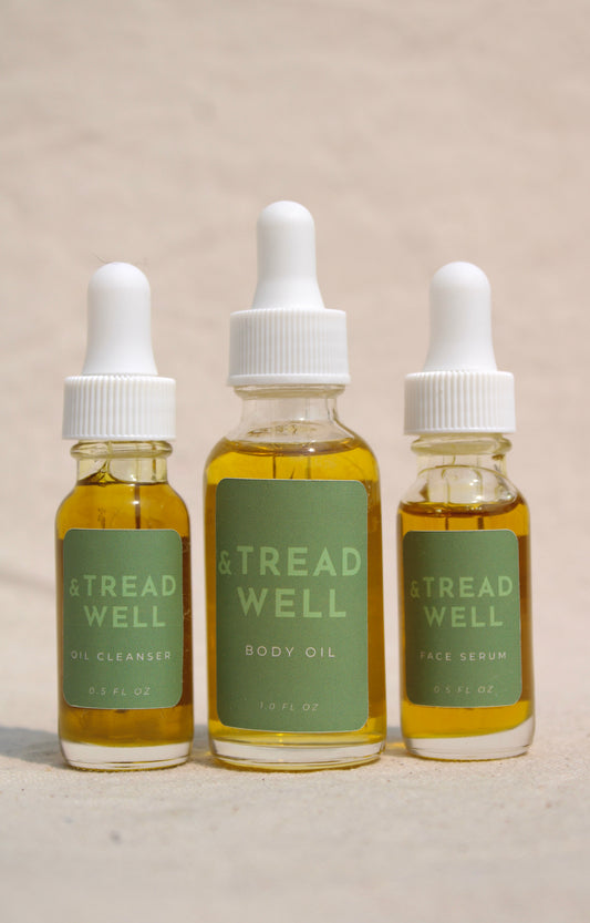& Tread Well Mini Essentials Botanical Skincare Set