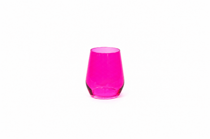 Hot Hot Pink Colored Wine Glass
