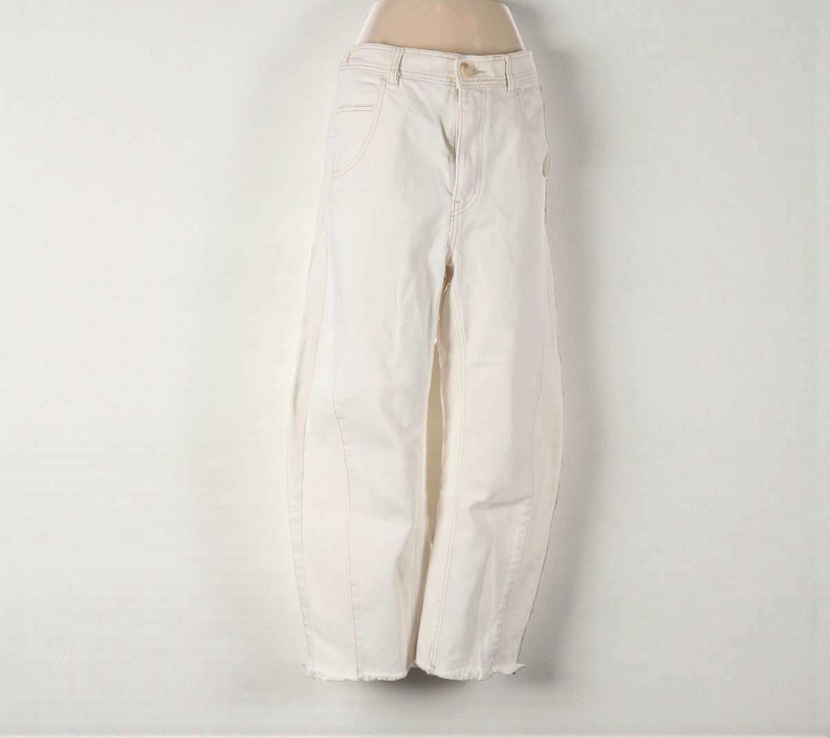 We the Free High Rise Barrel Leg Jean in Eggshell (Size 27) image 0