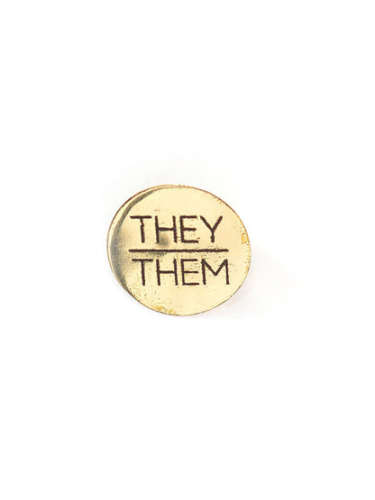 Brass Pronoun Pins