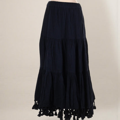 Black Maxi Skirt w/ Tassles (Size Small) image 0