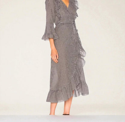 Gingham Midi Dress (Size 8) image 3