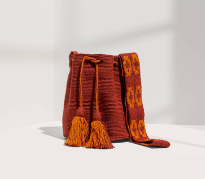 Terracotta Wayúu Mochila Crossbody Bag