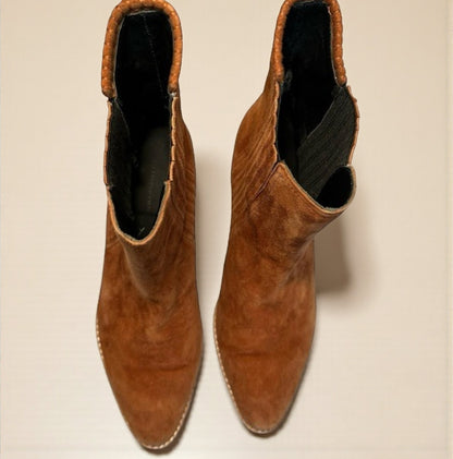 Alexander Wang Brown Suede Western Chelsea Boot (Size 10) image 2