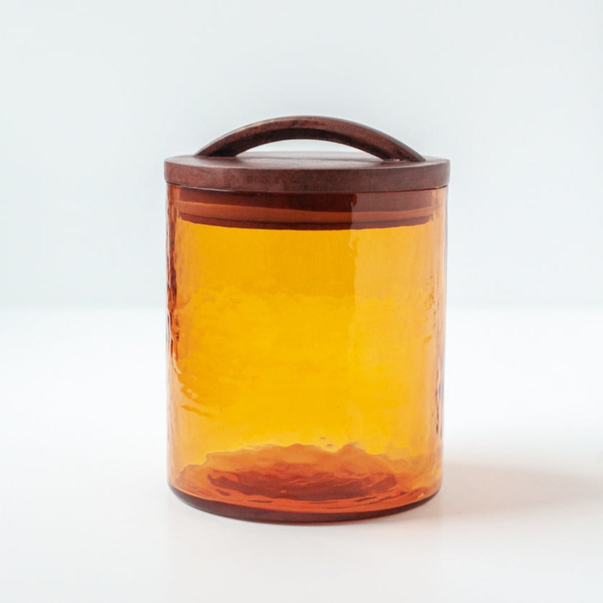 Small Hammered Class Canister | Amber