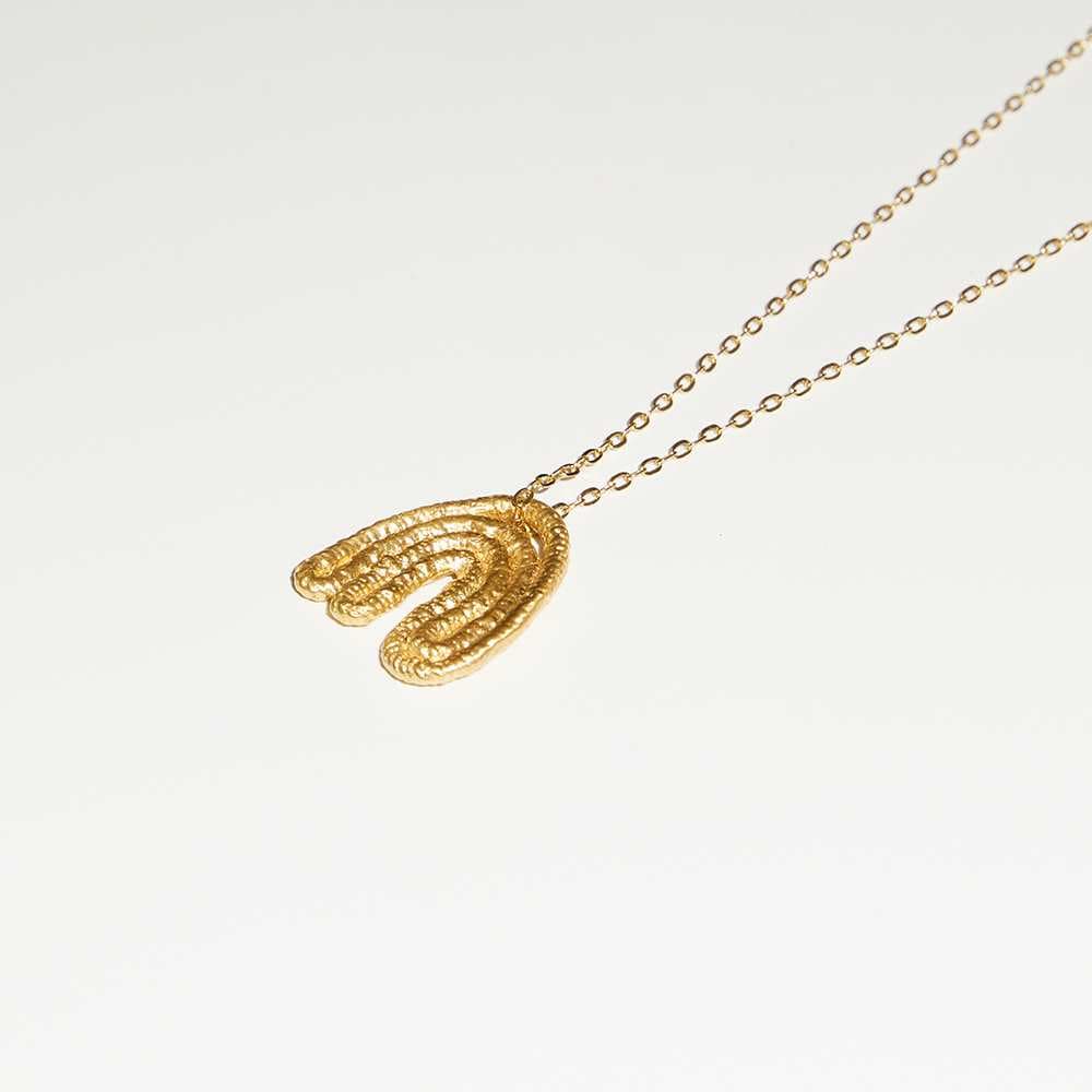14K Gold Plate Leaf Pendant