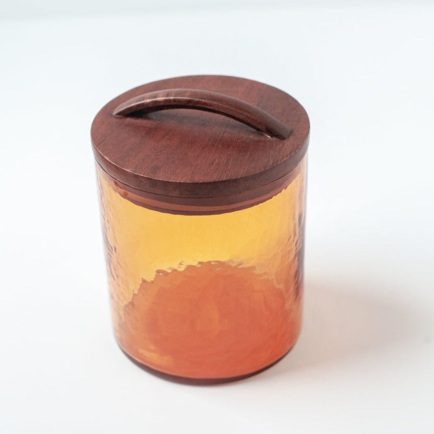 Small Hammered Class Canister | Amber