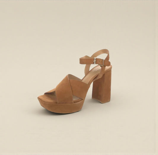 Suede Platform Sandal (Size 9.5) image 0