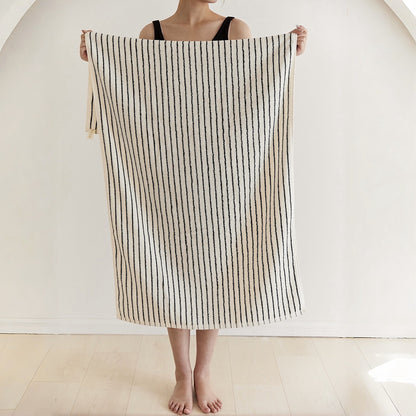 Scandi Retro Stripe Cotton Bath Towel