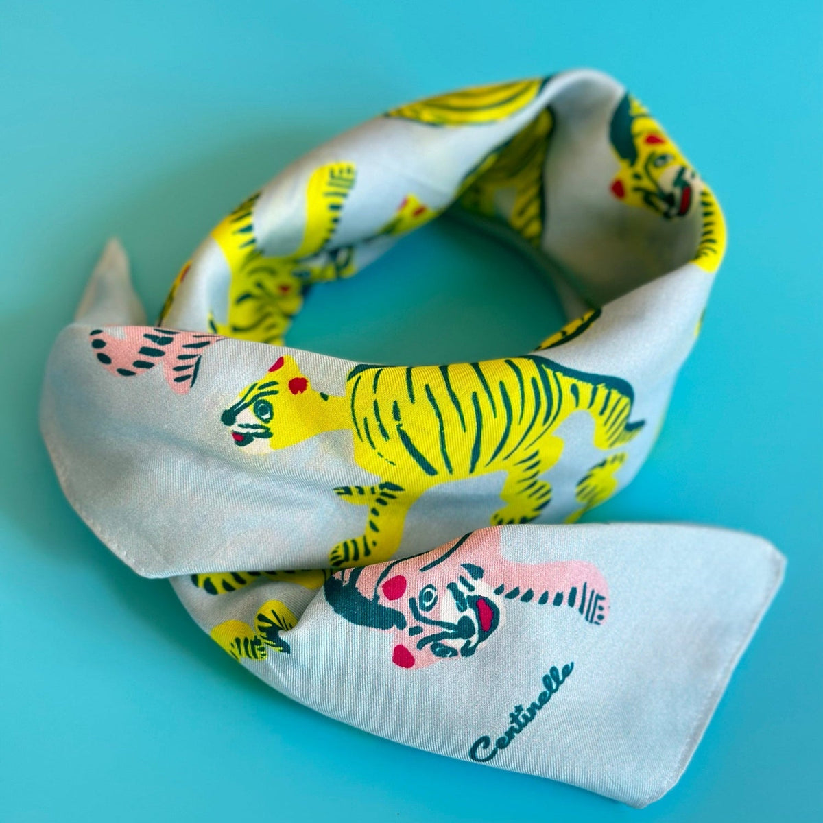 Nodding Tigers Cotton Silk Bandana