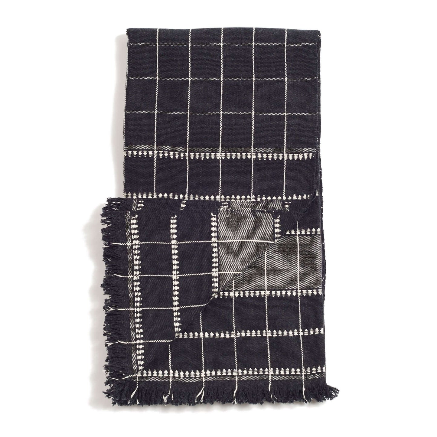 Treacle Checks Pattern Organic Cotton Handloom Throw