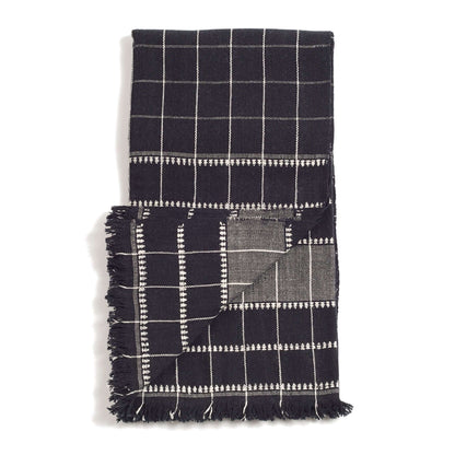 Treacle Checks Pattern Organic Cotton Handloom Throw