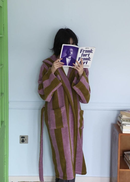 Whimsical Stripe Organic Cotton Bath Robe