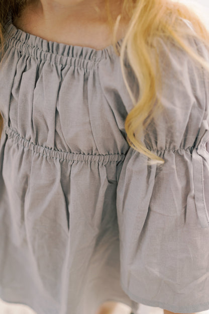 Kennedi Bell Sleeve Dress | Muted Purple
