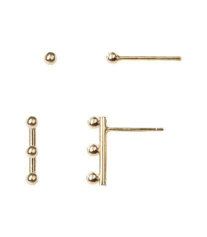 Pari Dot Bar Earring Set | Set of 2