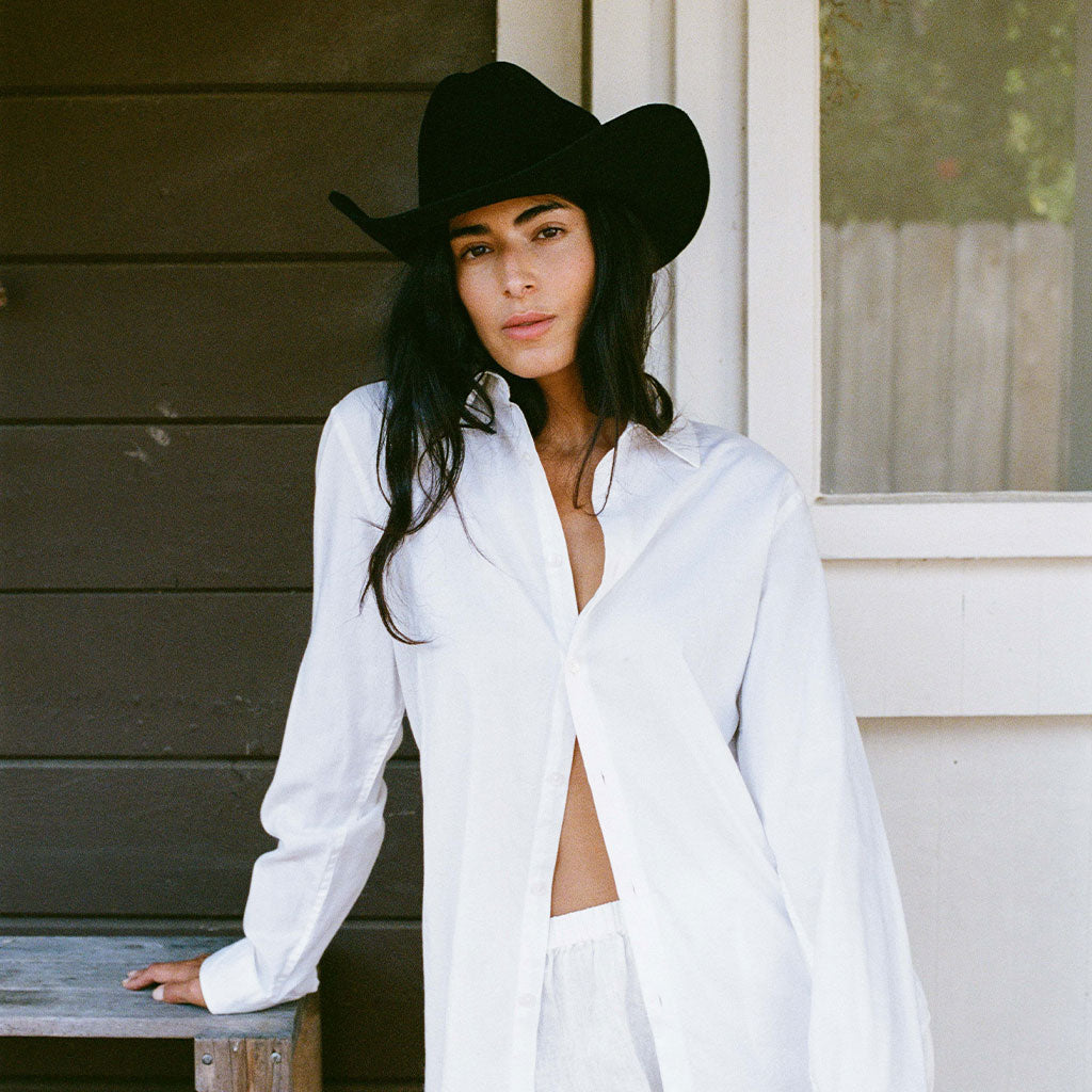 Karina Wool Cowboy Hat | Black