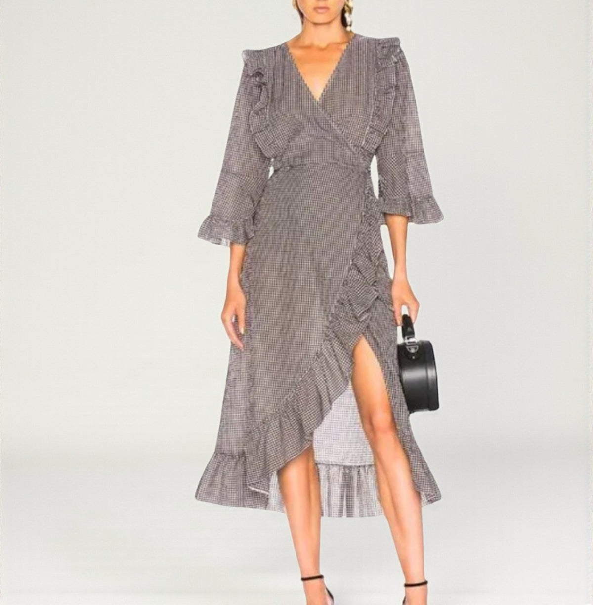Gingham Midi Dress (Size 8) image 4
