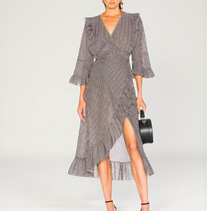 Gingham Midi Dress (Size 8) image 4