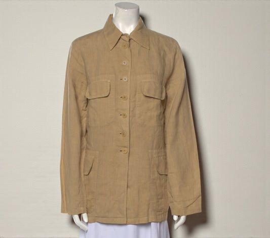 Vintage Etro Long Sleeve Button-Down Utility Shirt (Size 44/Medium) image 0