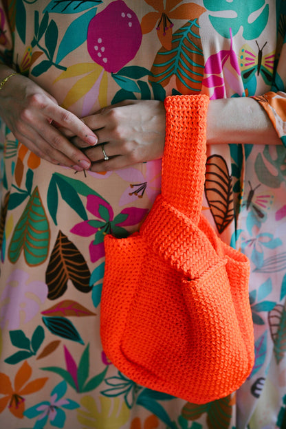 Mackenzie Knit Clutch | Orange