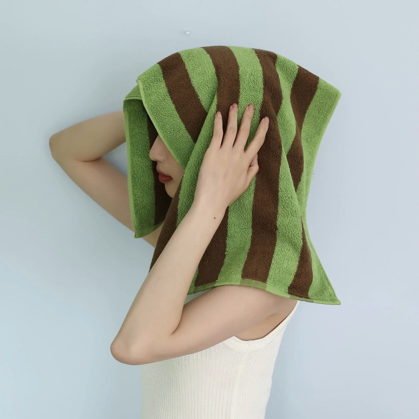 Retro Stripe Organic Cotton Bath Towel