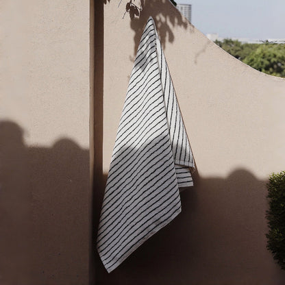 Scandi Retro Stripe Cotton Bath Towel