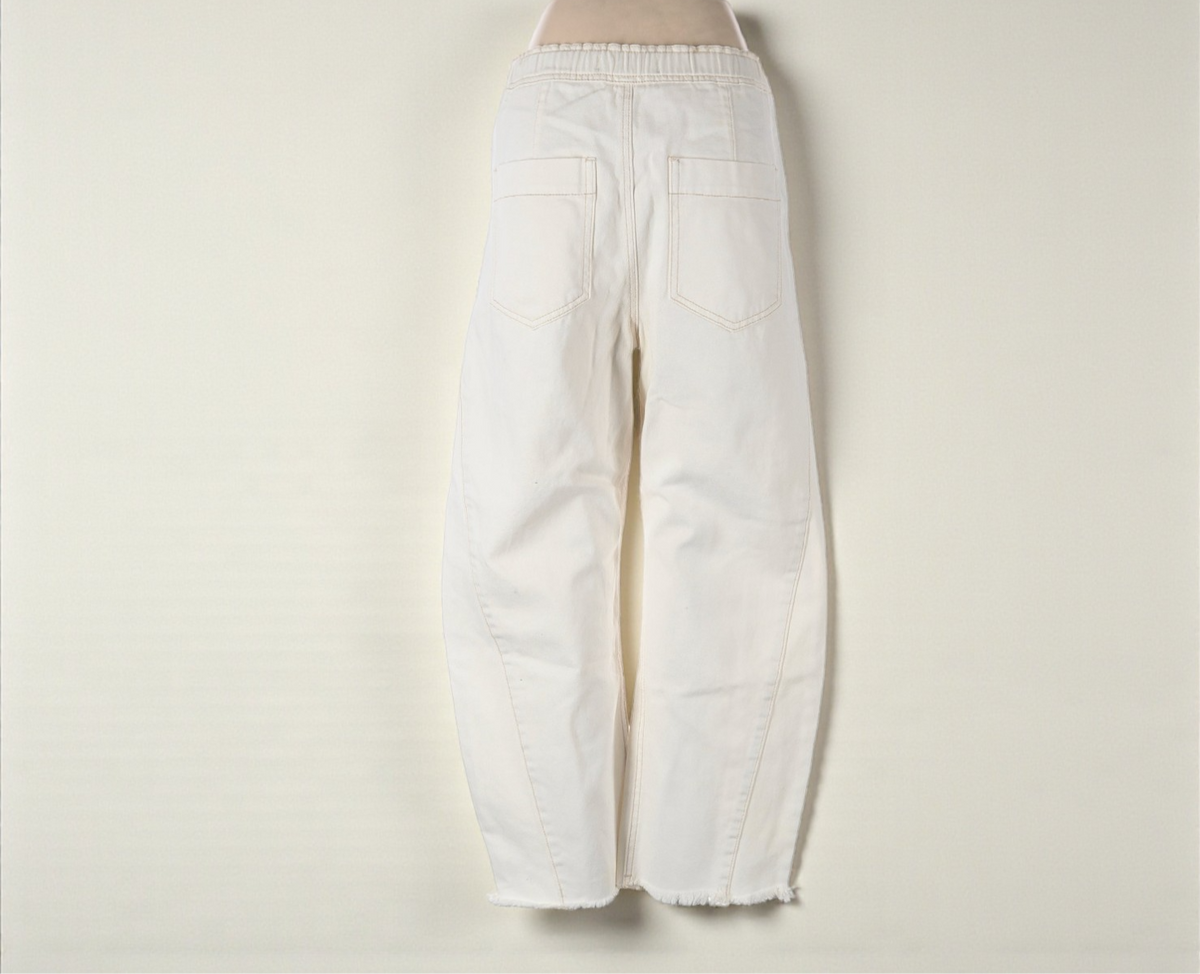 We the Free High Rise Barrel Leg Jean in Eggshell (Size 27) image 1