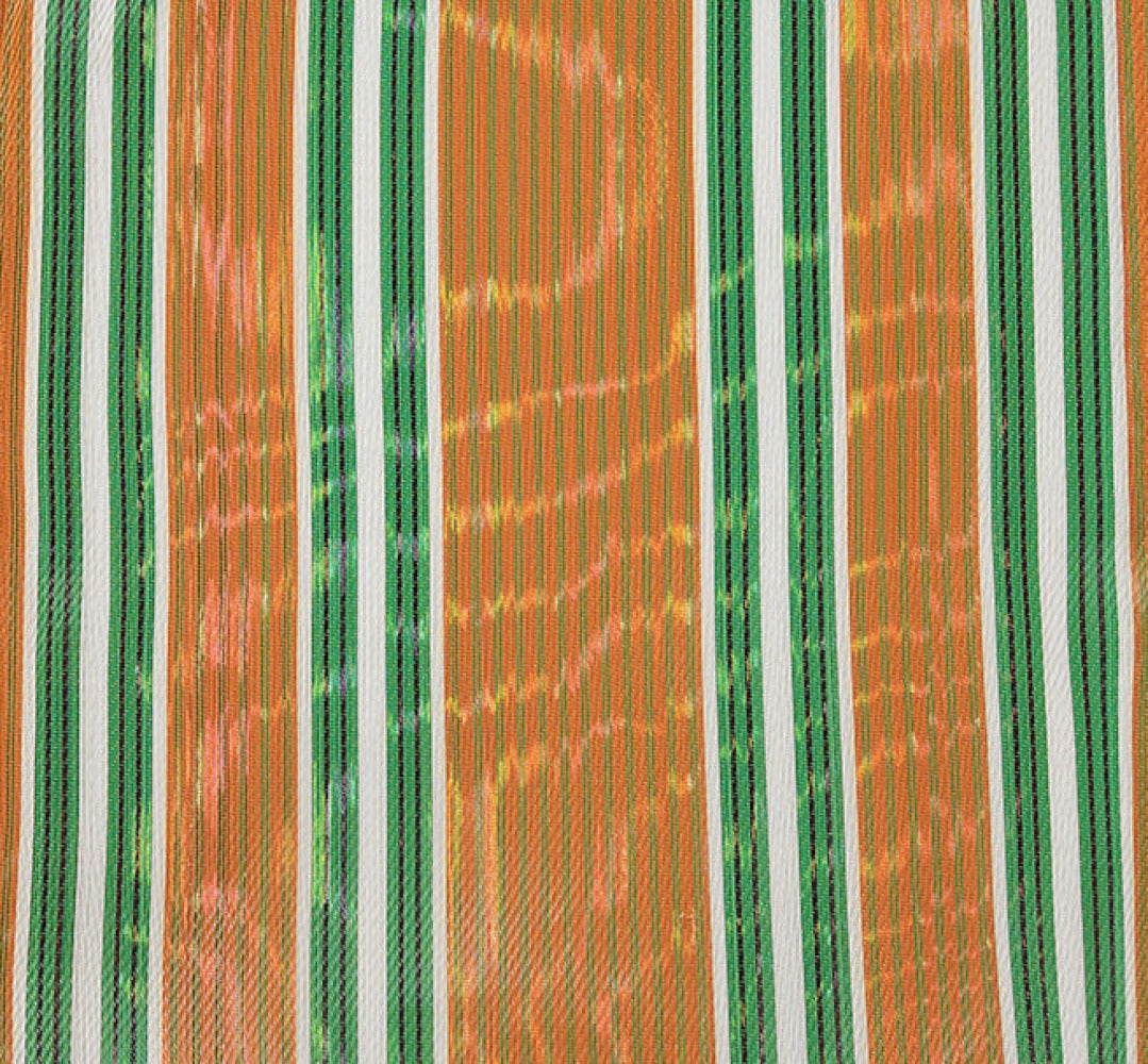 Woven Market Shopper | Spanish Orange & Grass Green