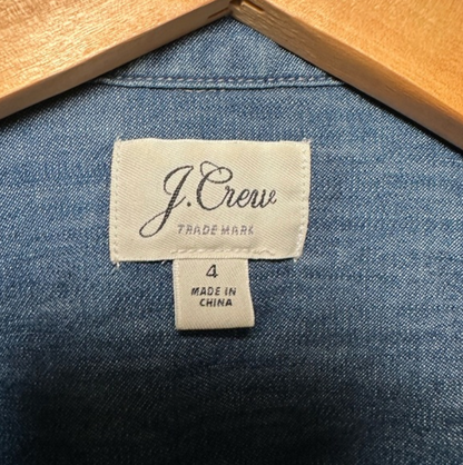 Vintage Western Chambray Denim Shirt w Pearl Snap (Size 4) image 4