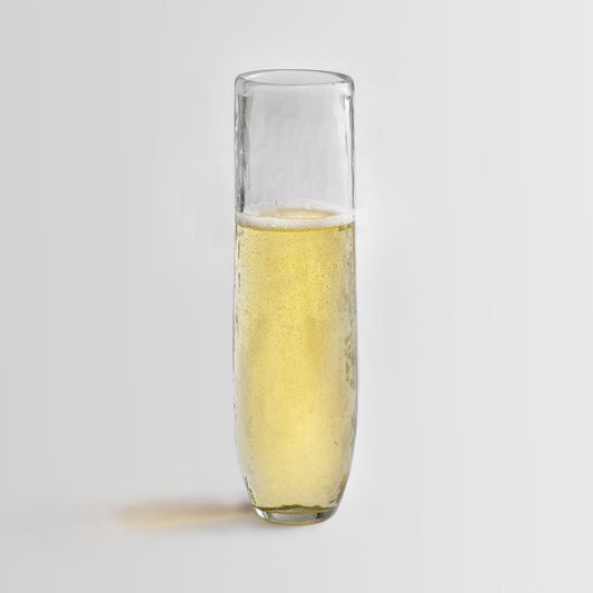 Pebbled Stemless Champagne Flutes | Set of 4