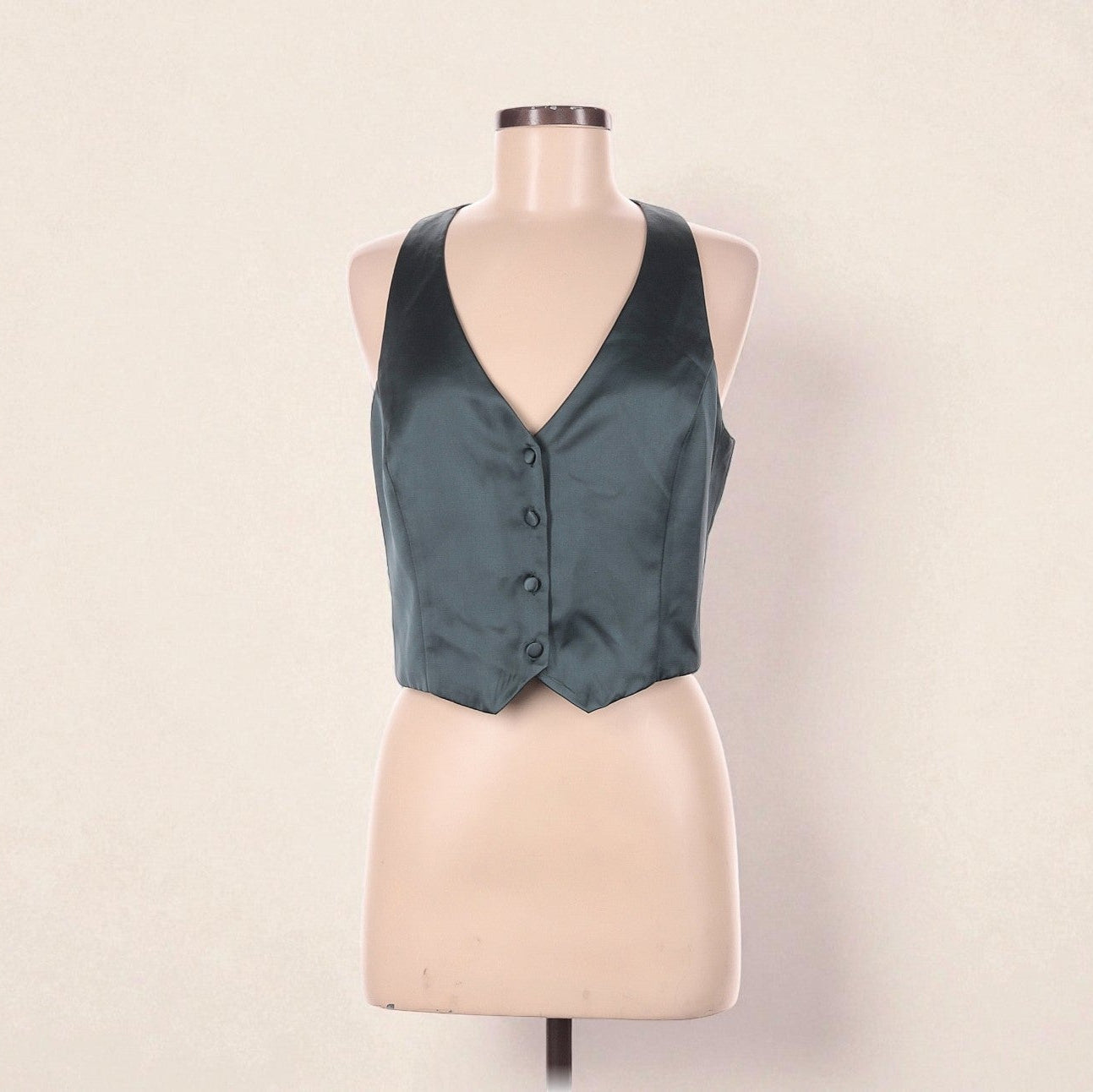 Satin Tuxedo Vest  (Size Medium) image 0