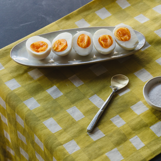 Yellow Cross-Hatch Table Runner