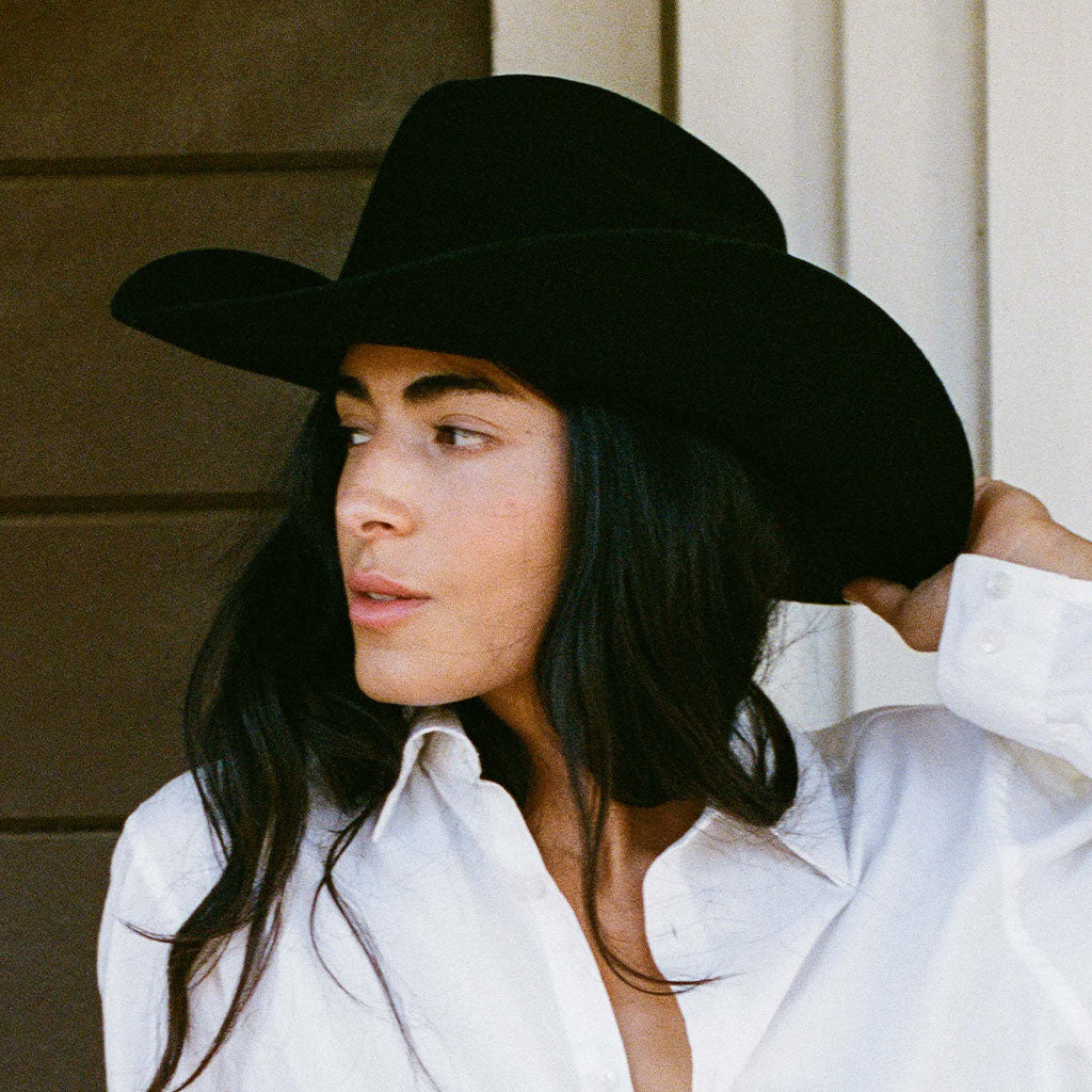Karina Wool Cowboy Hat | Black