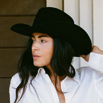 Karina Wool Cowboy Hat | Black