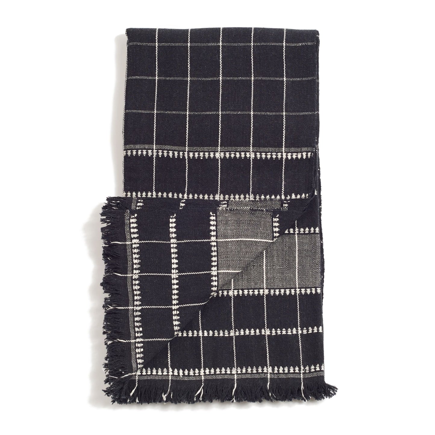 Treacle Checks Pattern Organic Cotton Handloom Throw