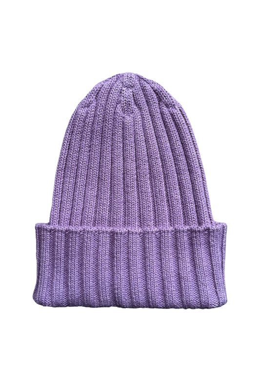Ribbed Baby Alpaca Beanie | Iris