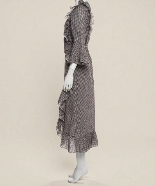 Gingham Midi Dress (Size 8) image 1