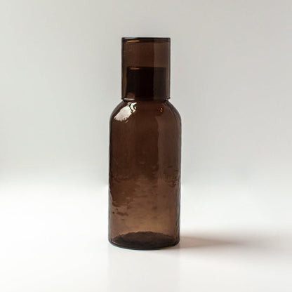 Handblown Hammered Carafe Set | Smoke
