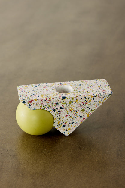 Terrazzo Candle Holder | Bright Green & Pink