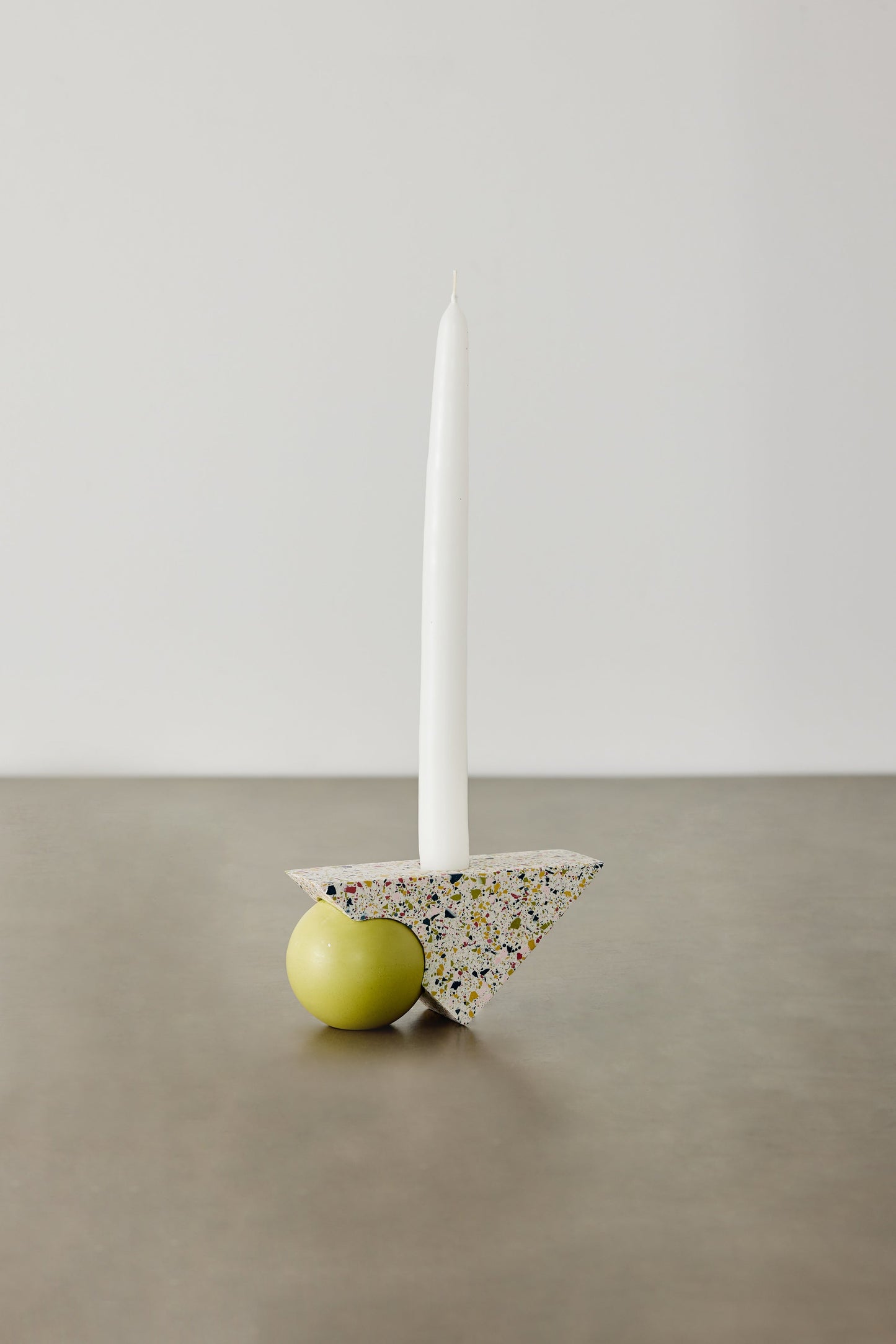 Terrazzo Candle Holder | Bright Green & Pink
