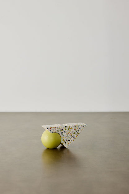 Terrazzo Candle Holder | Bright Green & Pink