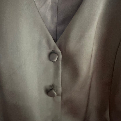 Satin Tuxedo Vest  | Size Medium