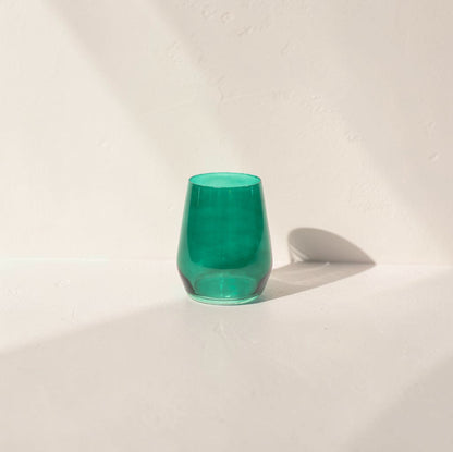 Emerald Green Colored Wine Glass