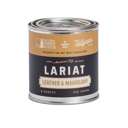 Lariat Soy Wax Candle | Leather + Mahogany