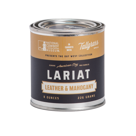 Lariat Soy Wax Candle | Leather + Mahogany