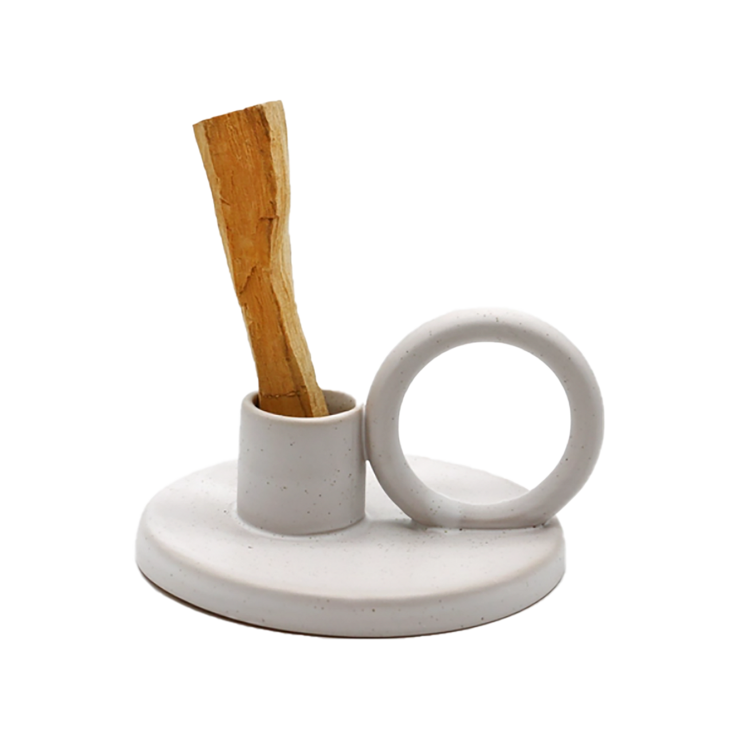 Pilar Ceramic Palo Santo + Candle Holder