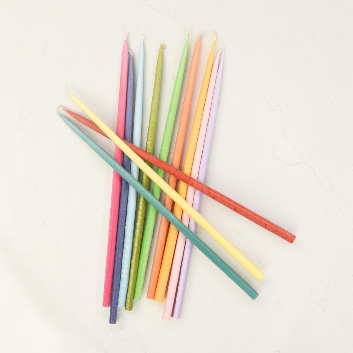 Rainbow Thin Taper Candles | Set of 12