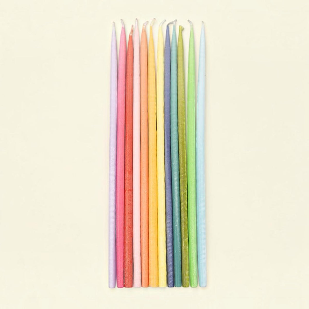Rainbow Thin Taper Candles | Set of 12