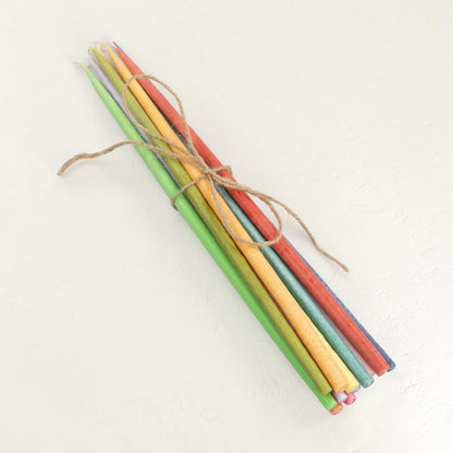 Rainbow Thin Taper Candles | Set of 12